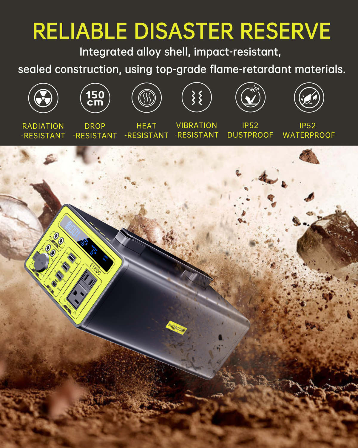 Acecow ET1000 Portable Power Staion
